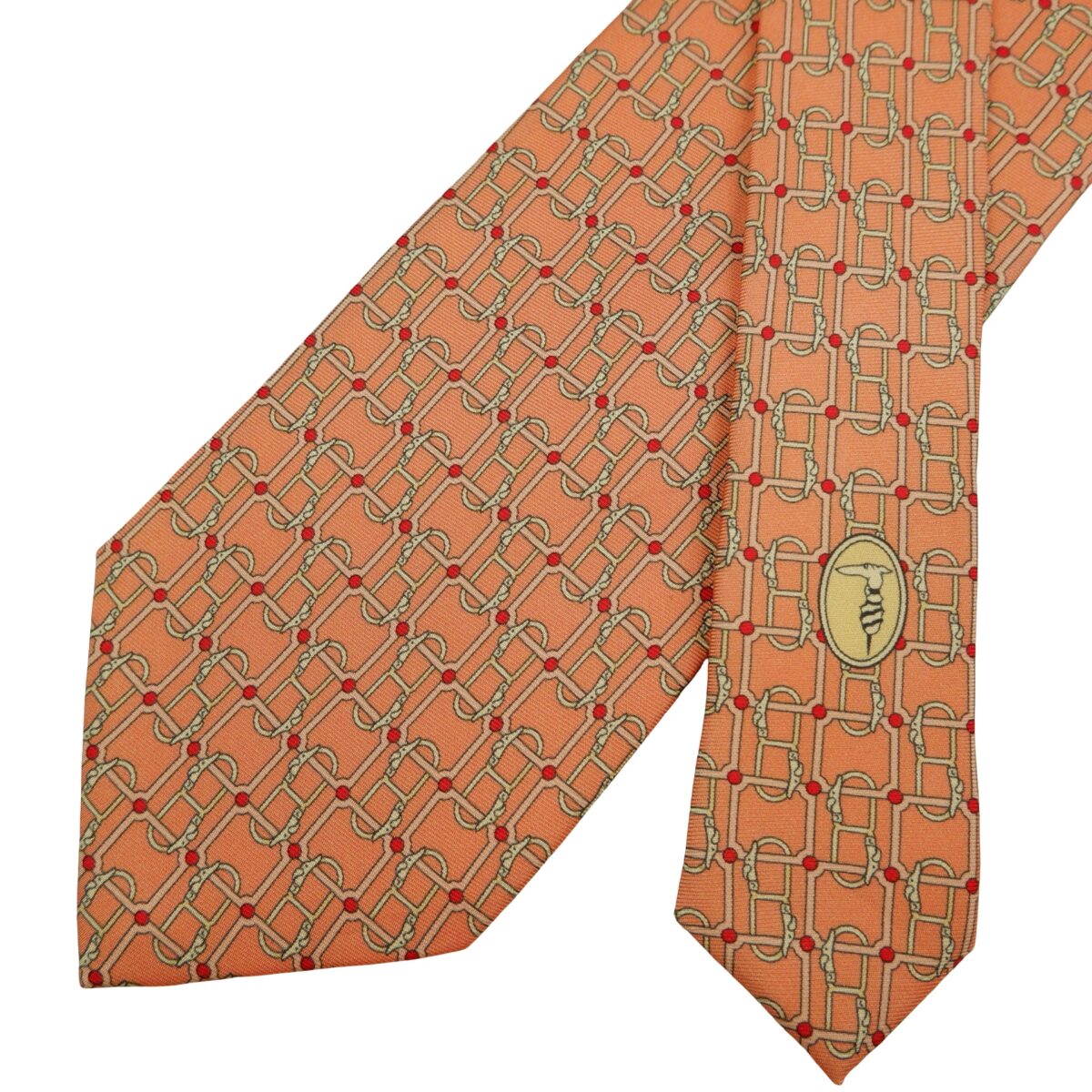 Trussardi Tie Silk Pink Monogram Italy (US Import Tax Included) | mesabb clothing Trussardi Tie Silk Pink Monogram Italy (US Import Tax Included) มุมที่ 2