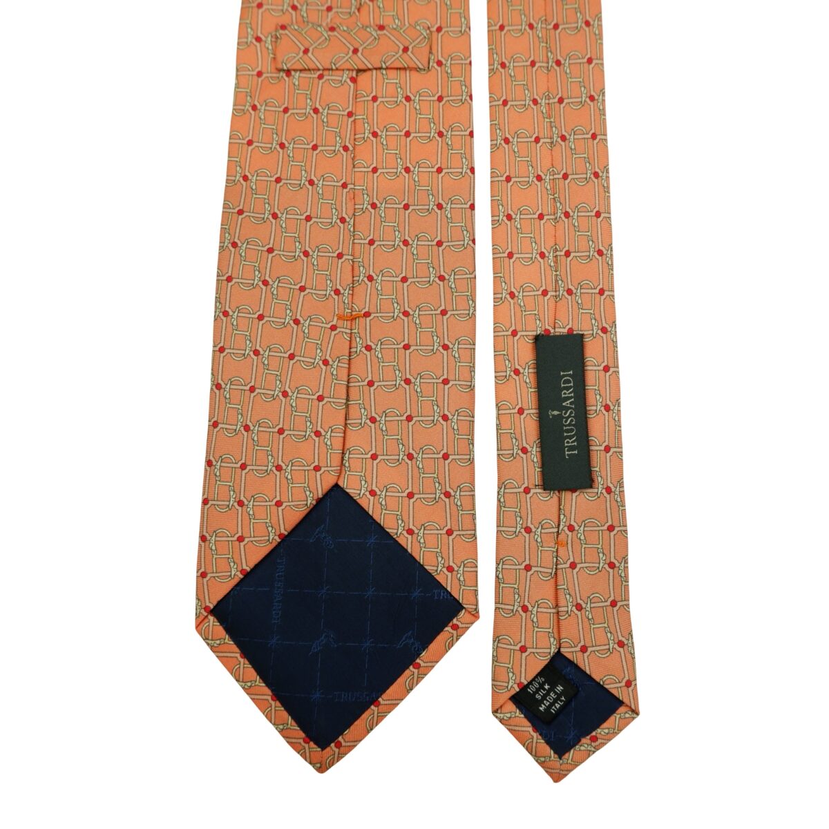 Trussardi Tie Silk Pink Monogram Italy (US Import Tax Included) | mesabb clothing Trussardi Tie Silk Pink Monogram Italy (US Import Tax Included) มุมที่ 4