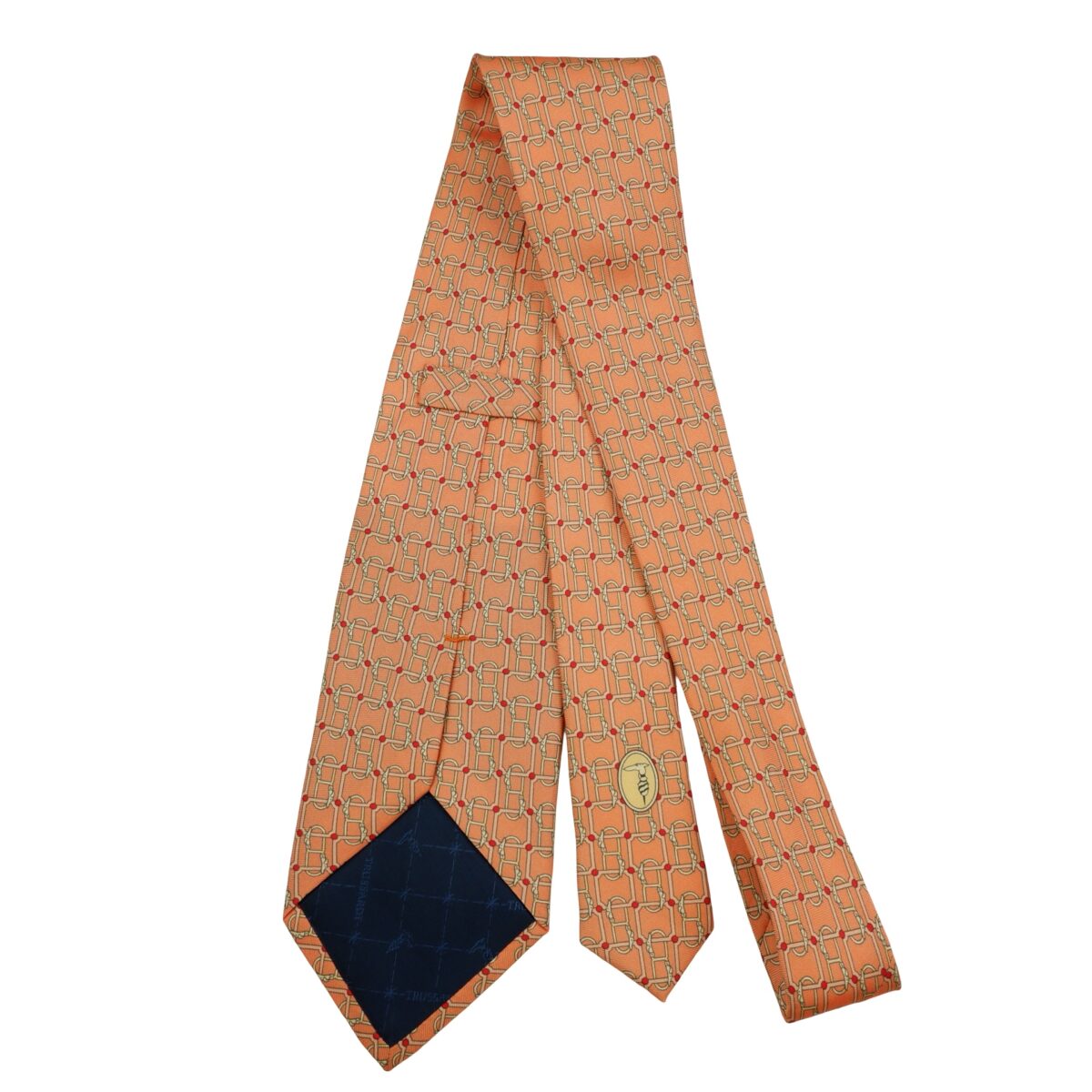 Trussardi Tie Silk Pink Monogram Italy (US Import Tax Included) | mesabb clothing Trussardi Tie Silk Pink Monogram Italy (US Import Tax Included) มุมที่ 7