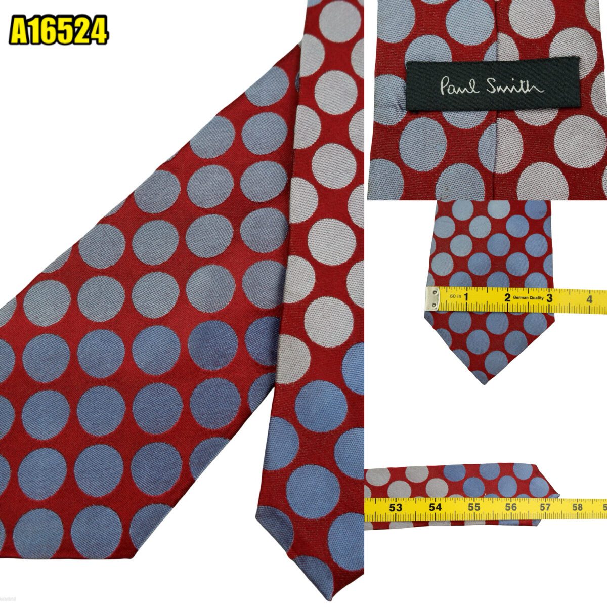 Paul Smith Tie Silk Red Dot Pattern (US Import Tax Included) | mesabb clothing Paul Smith Tie Silk Red Dot Pattern (US Import Tax Included) มุมที่ 1