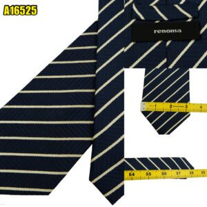 Renoma Tie Silk Dark Navy Stripe Korea (US Import Tax Included) มุมที่ 1