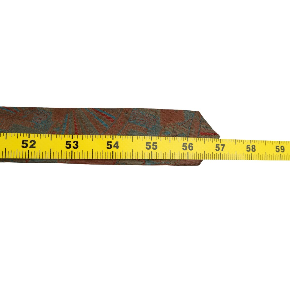 a16527 11 Gianni Versace Tie Silk Brown Abstract Pattern (US Import Tax Included) มุมที่ 11