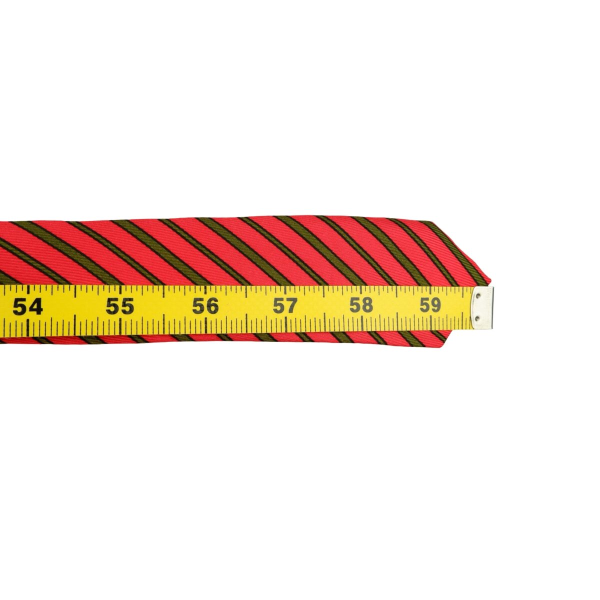 a16528 13 Roberta Di Camerino Tie Silk Red Stripe Italy (US Import Tax Included) มุมที่ 13