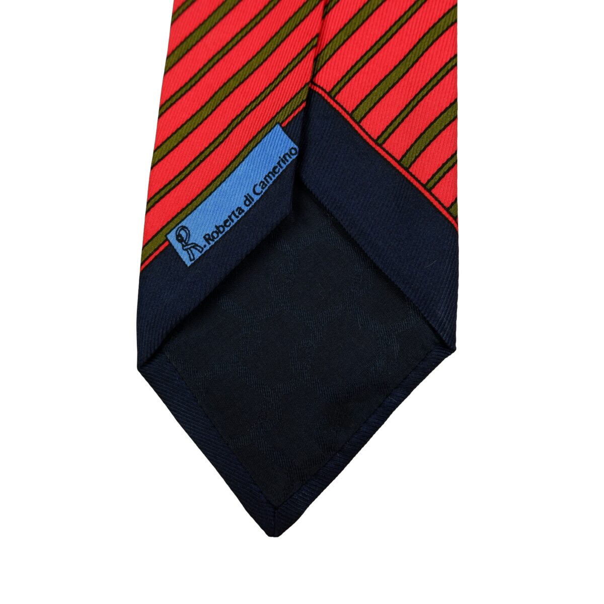 a16528 8 Roberta Di Camerino Tie Silk Red Stripe Italy (US Import Tax Included) มุมที่ 8