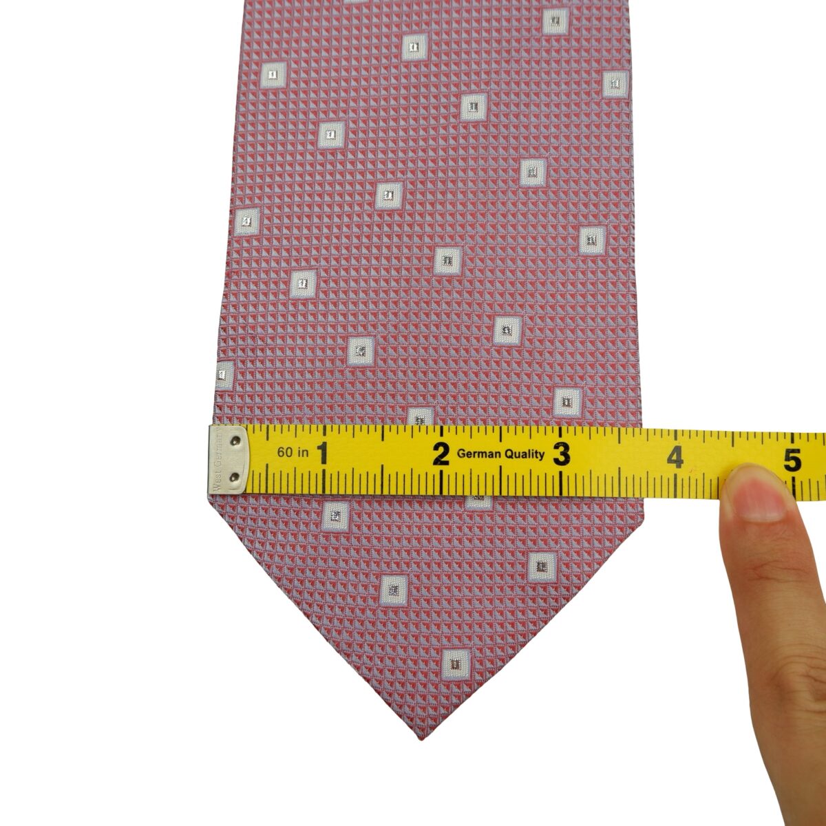 Guy Laroche Tie Silk Pink Geometric Korea (US Import Tax Included) | mesabb clothing Guy Laroche Tie Silk Pink Geometric Korea (US Import Tax Included) มุมที่ 12