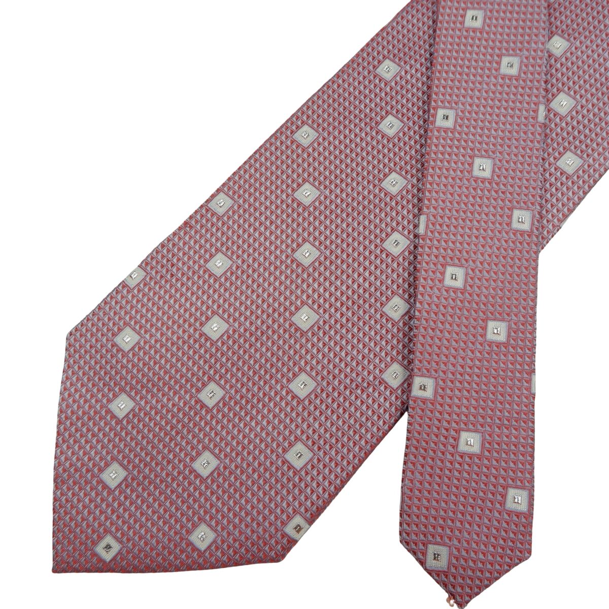 Guy Laroche Tie Silk Pink Geometric Korea (US Import Tax Included) | mesabb clothing Guy Laroche Tie Silk Pink Geometric Korea (US Import Tax Included) มุมที่ 2