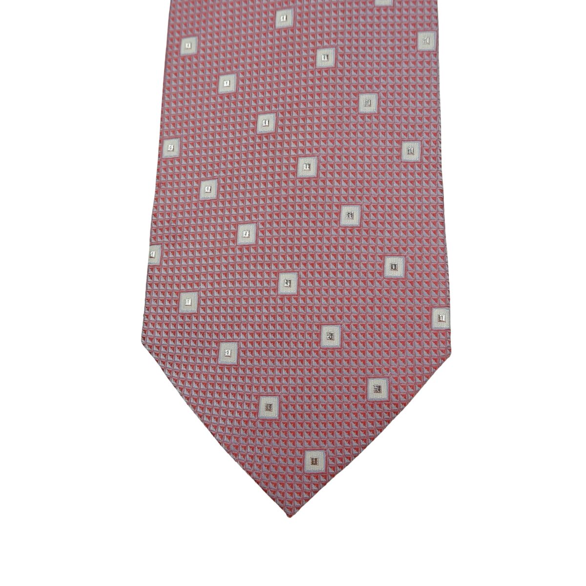 Guy Laroche Tie Silk Pink Geometric Korea (US Import Tax Included) | mesabb clothing Guy Laroche Tie Silk Pink Geometric Korea (US Import Tax Included) มุมที่ 6