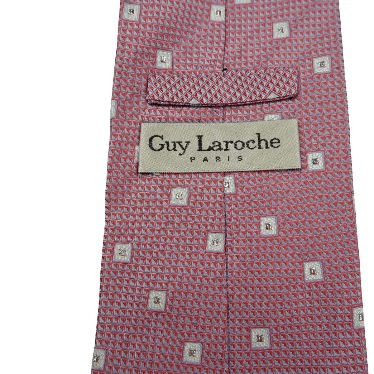 Guy Laroche Tie Silk Pink Geometric Korea (US Import Tax Included) | mesabb clothing Guy Laroche Tie Silk Pink Geometric Korea (US Import Tax Included) มุมที่ 9