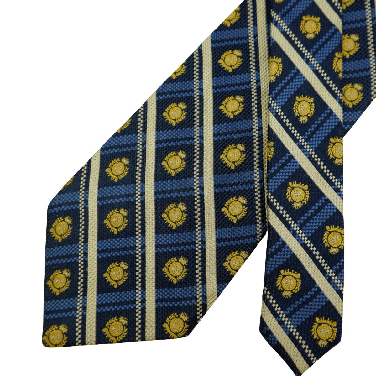 a16533 2 Aquascutum Tie Silk Navy Logo Pattern Korea (US Import Tax Included) มุมที่ 2