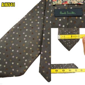 Paul Smith Tie Silk Gray Dot Pattern Japan (US Import Tax Included) มุมที่ 1