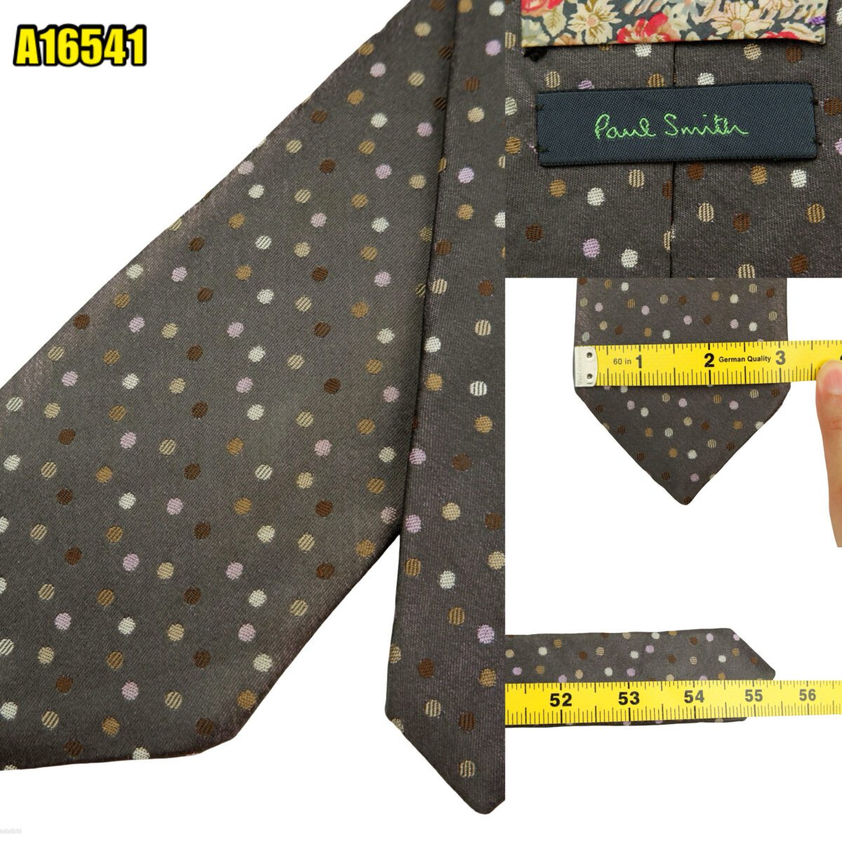 created by photogrid Paul Smith Tie Silk Gray Dot Pattern Japan (US Import Tax Included) มุมที่ 1