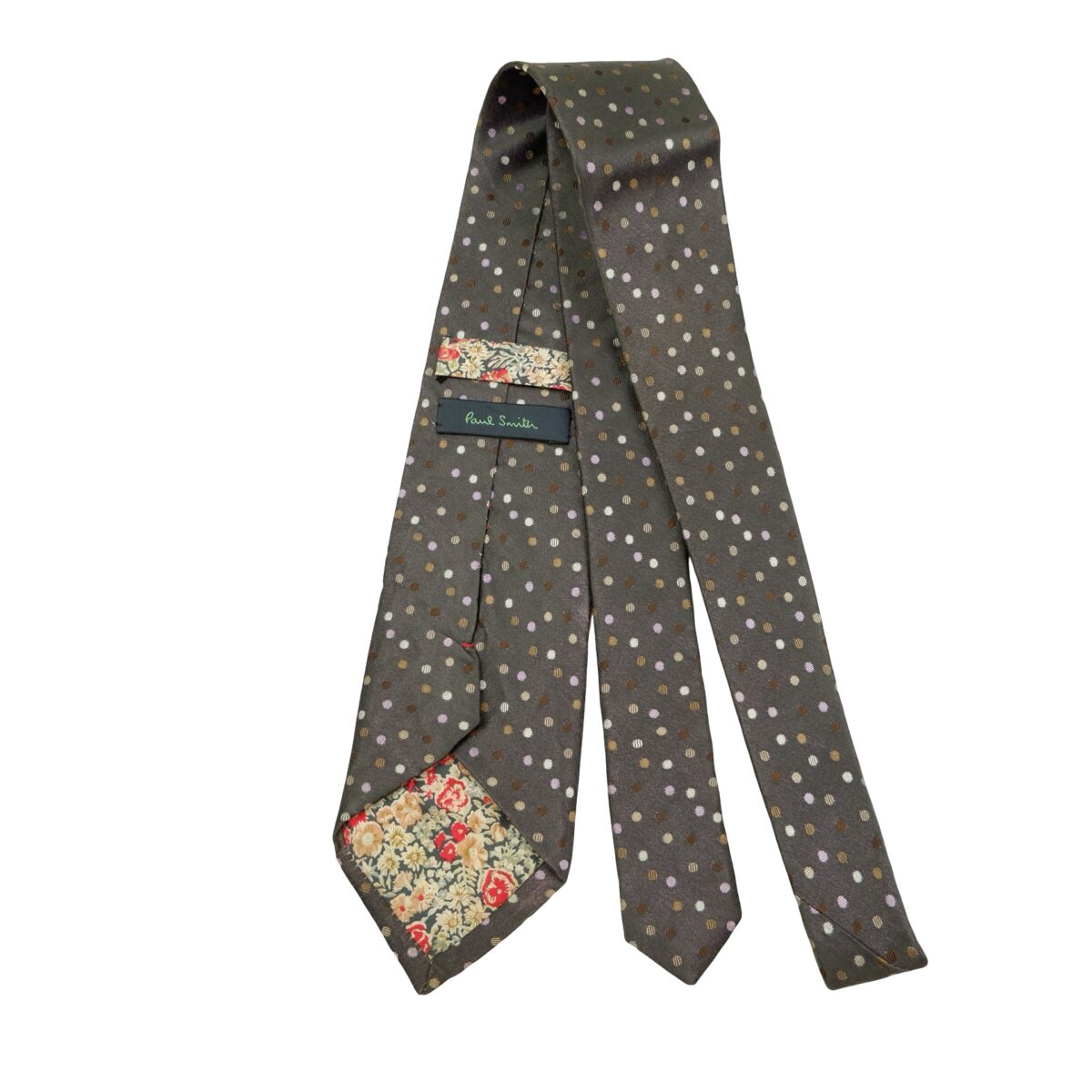 a16541 7 Paul Smith Tie Silk Gray Dot Pattern Japan (US Import Tax Included) มุมที่ 7