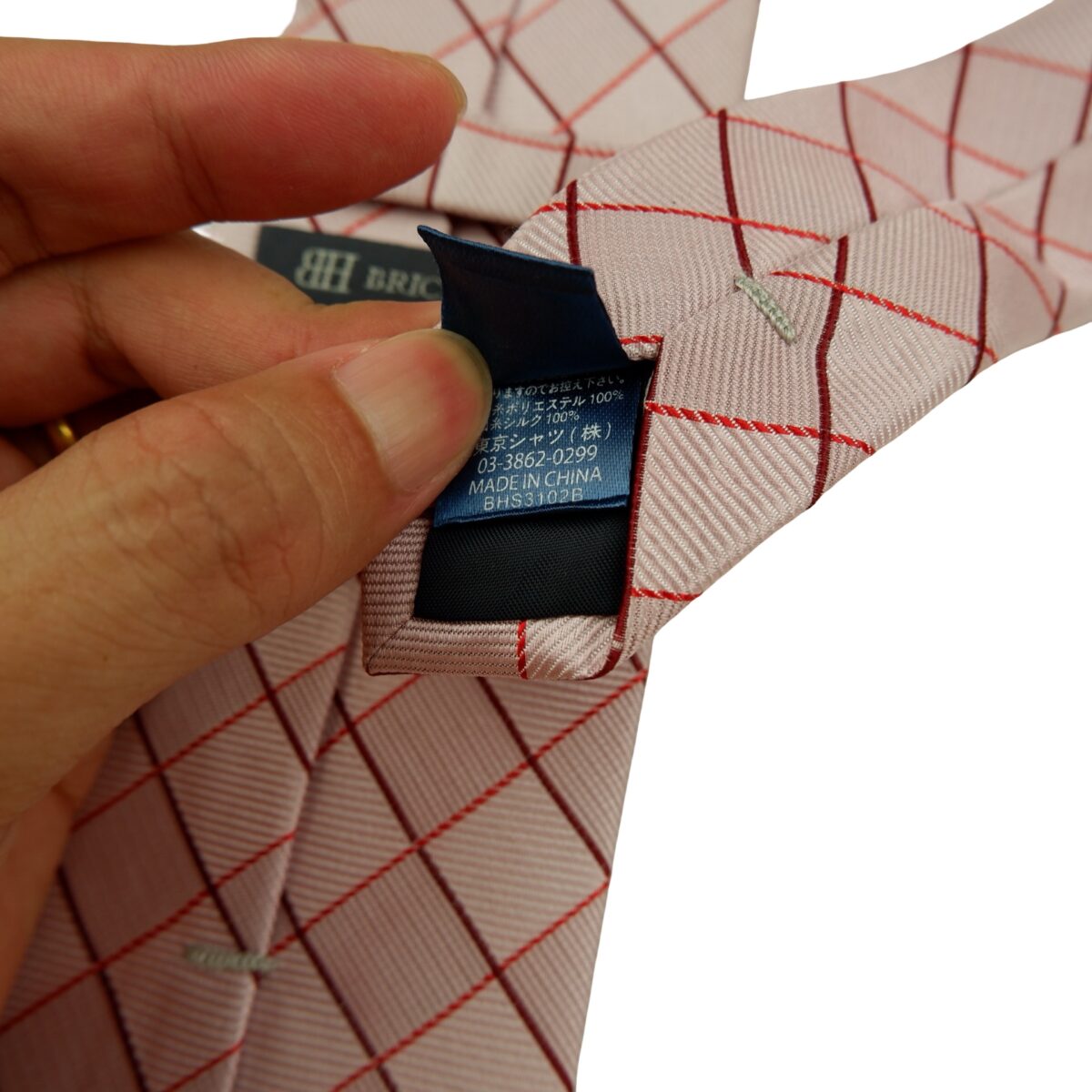a16545 11 Brick House Tie Silk Pink Check China (US Import Tax Included) มุมที่ 11