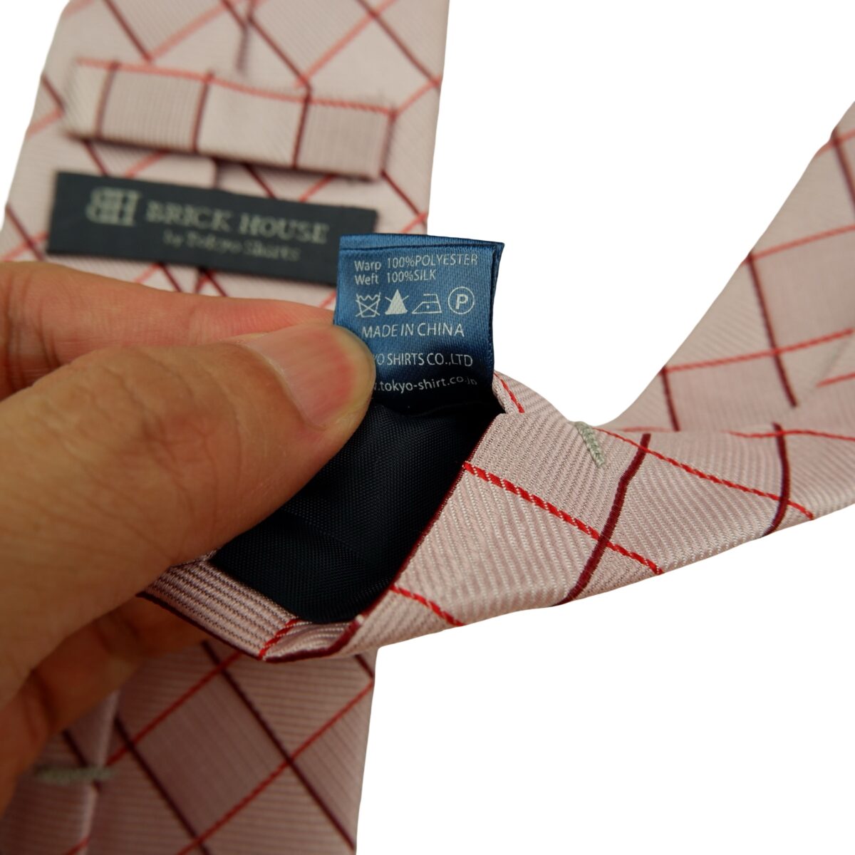 a16545 12 Brick House Tie Silk Pink Check China (US Import Tax Included) มุมที่ 12