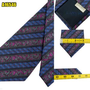 Lanvin Tie Silk Multicolor Stripe Korea (US Import Tax Included) มุมที่ 1
