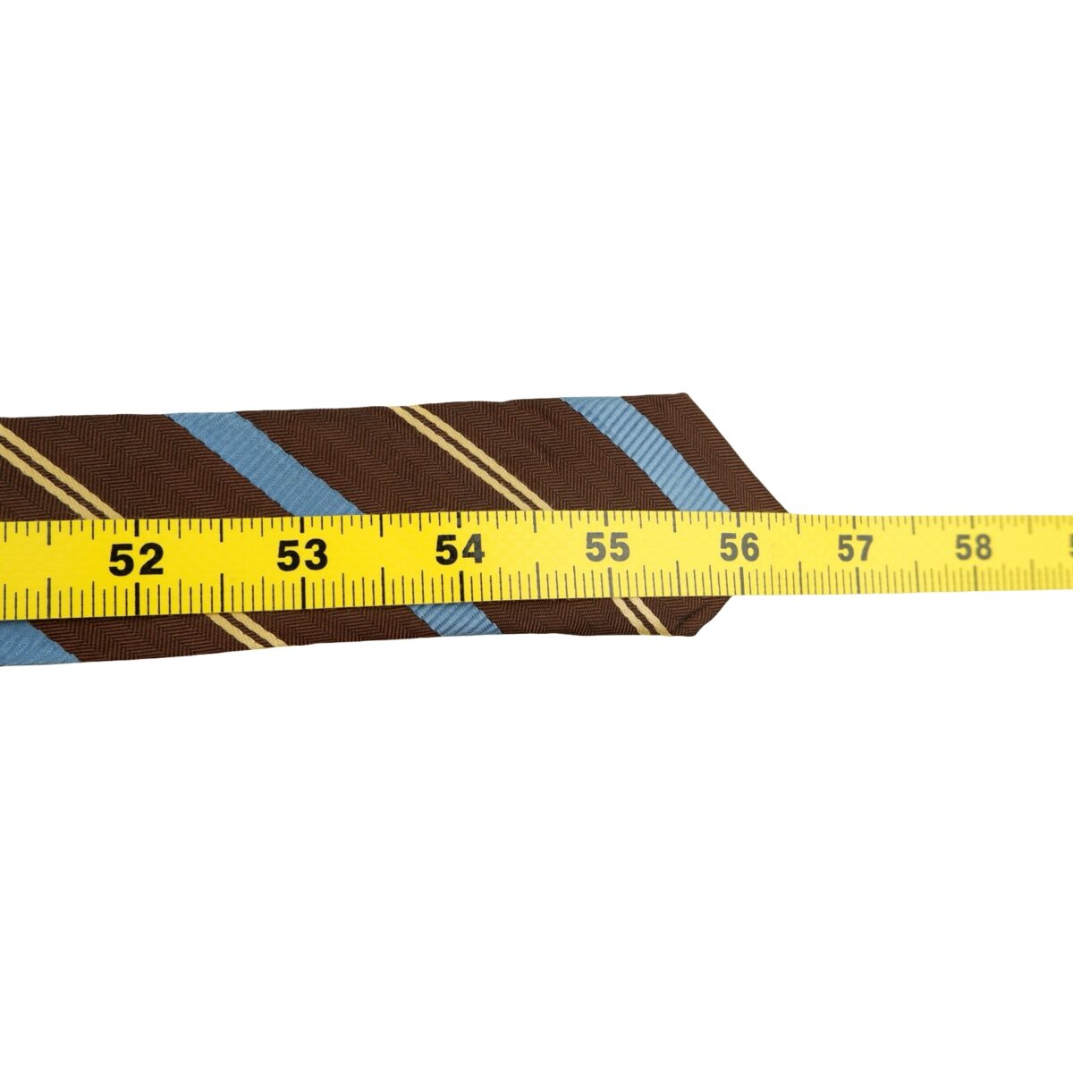 a16547 13 Burberry Tie Silk Brown Stripe Japan (US Import Tax Included) มุมที่ 13