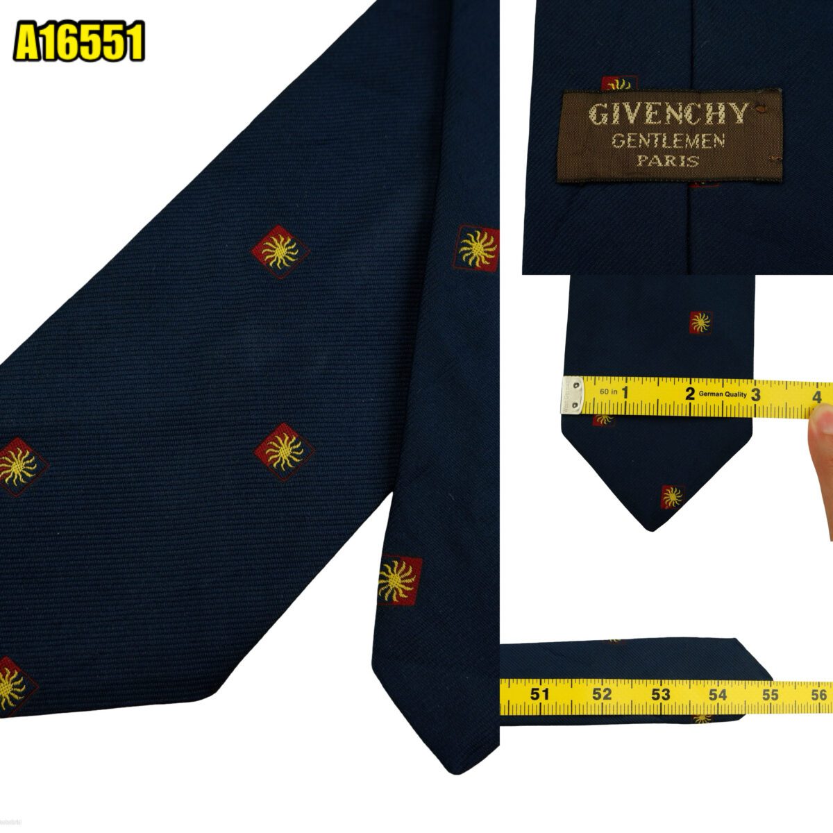 created by photogrid Givenchy Tie Silk PE Navy Logo Pattern (US Import Tax Included) มุมที่ 1