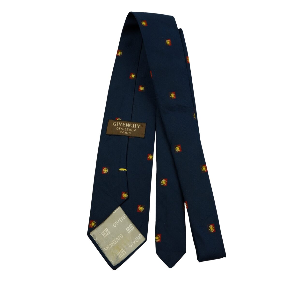 a16551 7 Givenchy Tie Silk PE Navy Logo Pattern (US Import Tax Included) มุมที่ 7