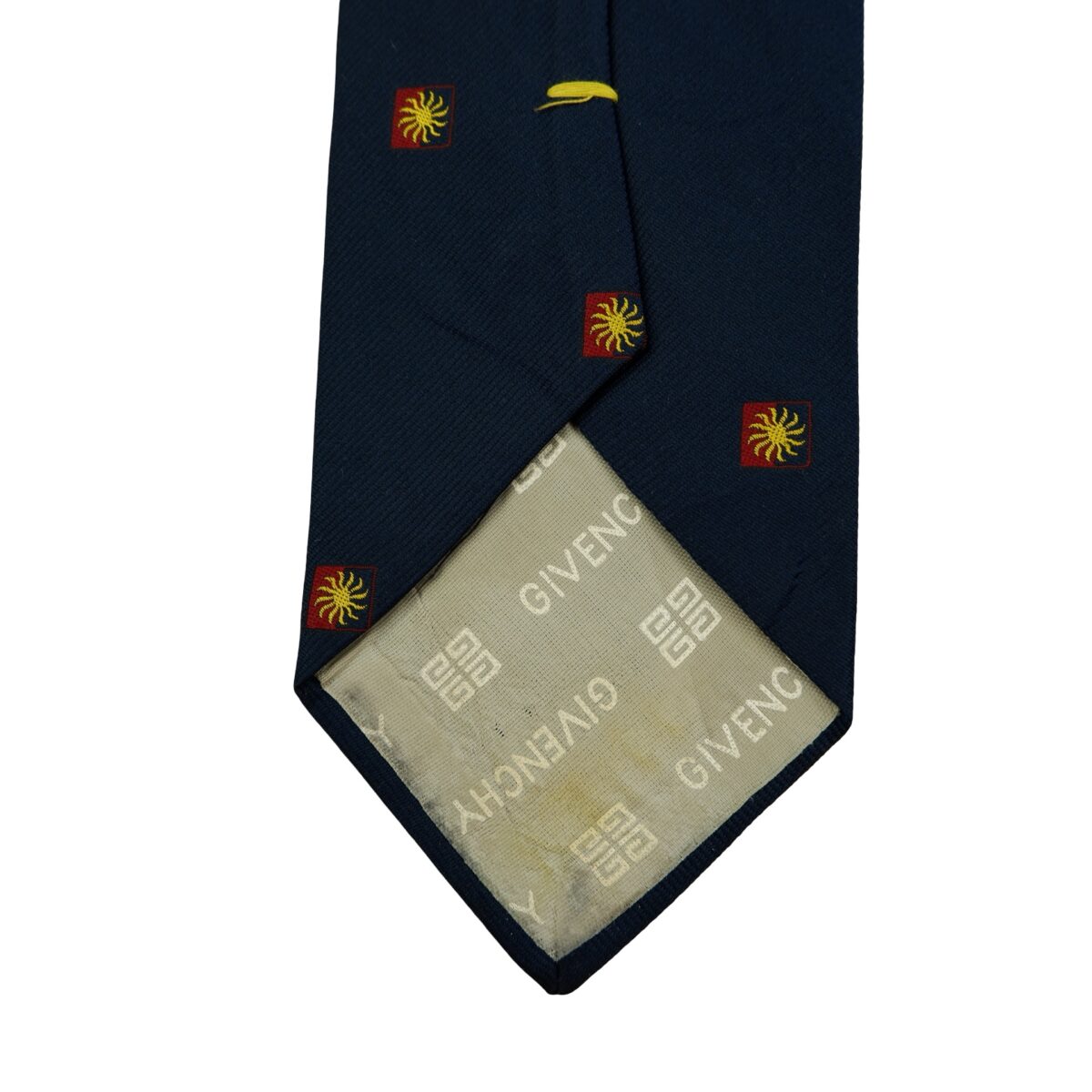 a16551 8 Givenchy Tie Silk PE Navy Logo Pattern (US Import Tax Included) มุมที่ 8