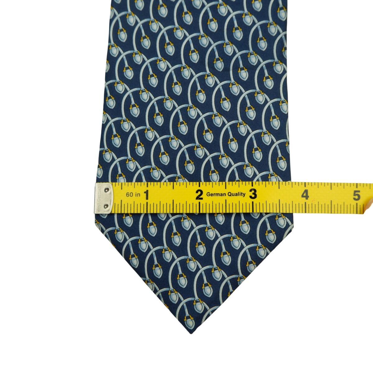 a16552 12 Trussardi Tie Silk Navy Micro Pattern Italy (US Import Tax Included) มุมที่ 12