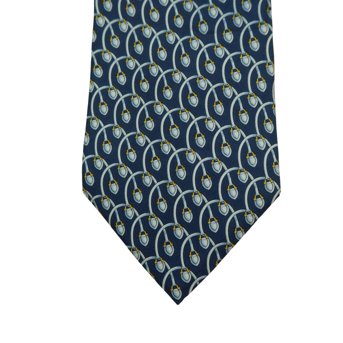 a16552 6 Trussardi Tie Silk Navy Micro Pattern Italy (US Import Tax Included) มุมที่ 6