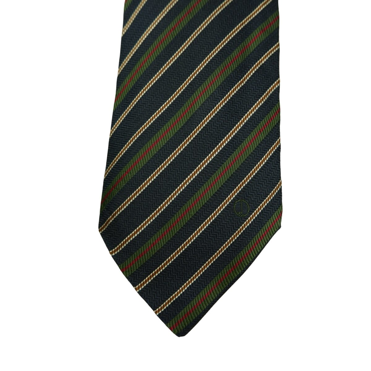 a16555 6 Dunhill Tie Silk Dark Navy Stripe Italy (US Import Tax Included) มุมที่ 6