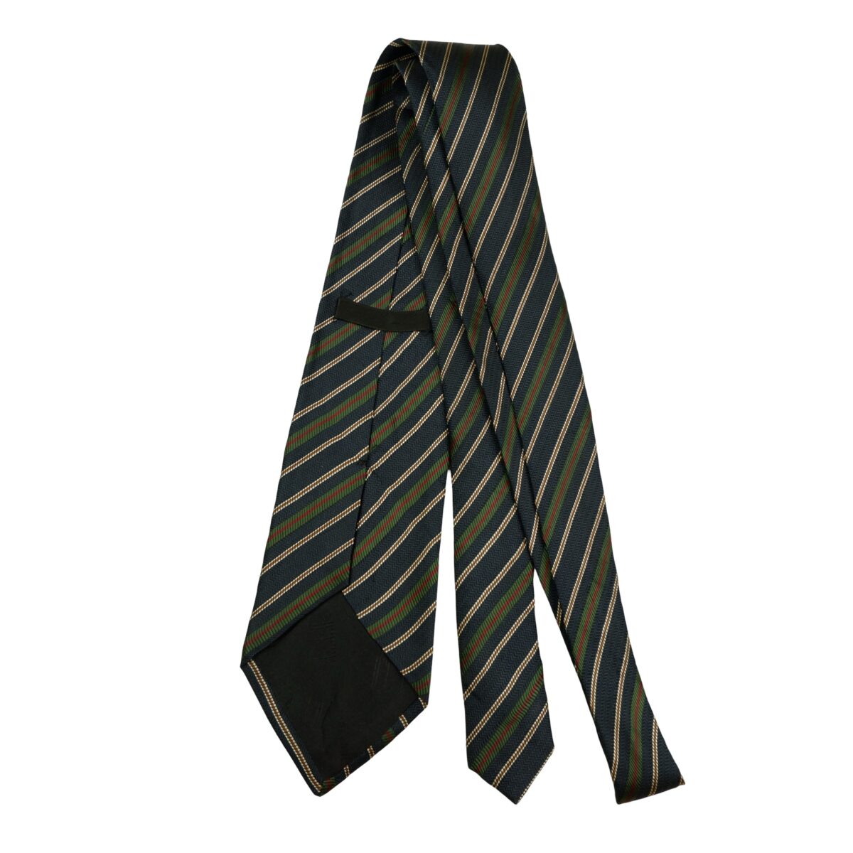 a16555 7 Dunhill Tie Silk Dark Navy Stripe Italy (US Import Tax Included) มุมที่ 7