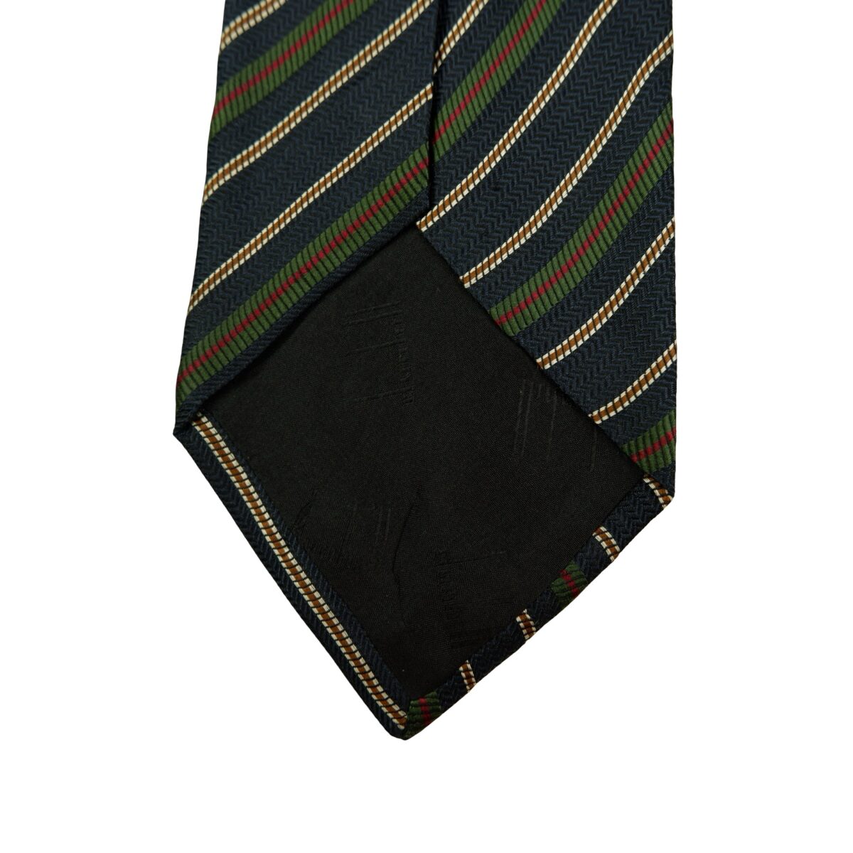 a16555 8 Dunhill Tie Silk Dark Navy Stripe Italy (US Import Tax Included) มุมที่ 8