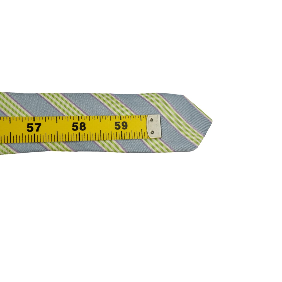 Hugo Boss Tie Silk Light Blue Green Stripe Italy (US Import Tax Included) | mesabb clothing Hugo Boss Tie Silk Light Blue Green Stripe Italy (US Import Tax Included) มุมที่ 13