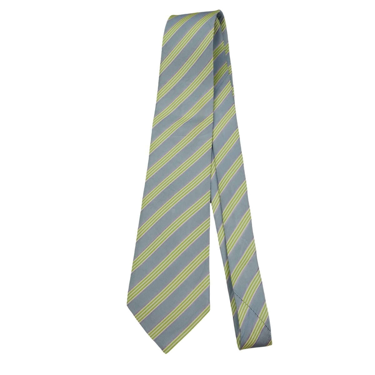 Hugo Boss Tie Silk Light Blue Green Stripe Italy (US Import Tax Included) | mesabb clothing Hugo Boss Tie Silk Light Blue Green Stripe Italy (US Import Tax Included) มุมที่ 5