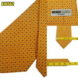 Michiko London Tie Silk Orange Dot Pattern Korea (US Import Tax Included) มุมที่ 1