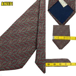 Balenciaga Tie Silk Gray Maroon Stripe Japan (US Import Tax Included) มุมที่ 1