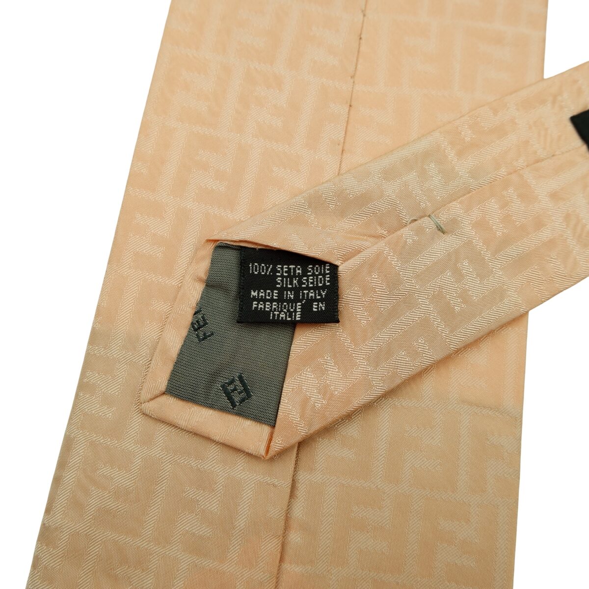 a16577 10 Fendi Tie Silk Light Pink Zucca Pattern Italy (US Import Tax Included) มุมที่ 10