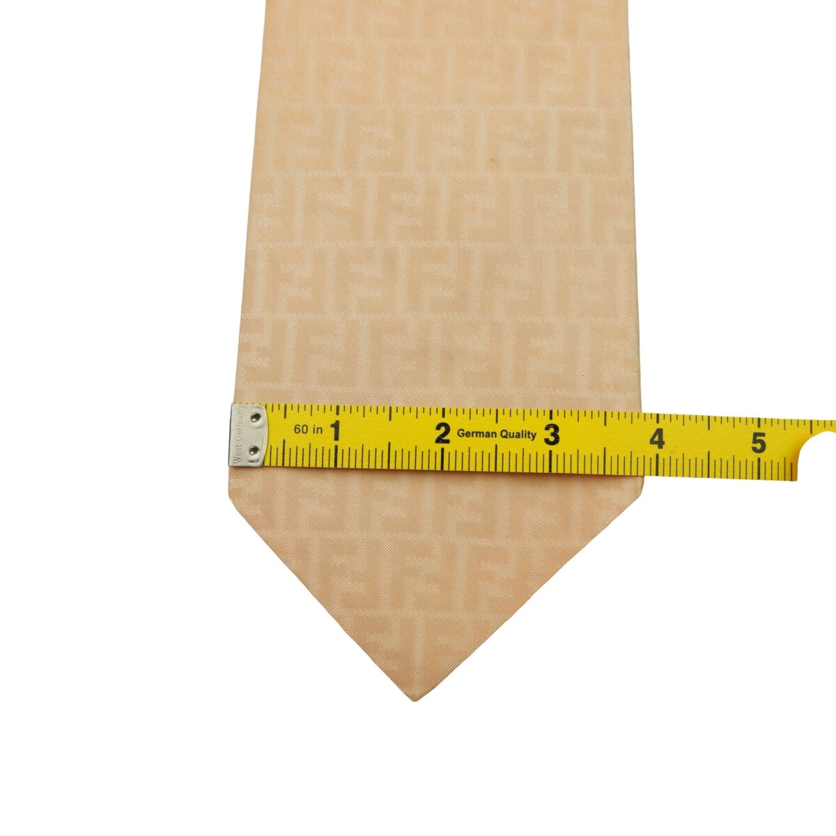 a16577 12 Fendi Tie Silk Light Pink Zucca Pattern Italy (US Import Tax Included) มุมที่ 12