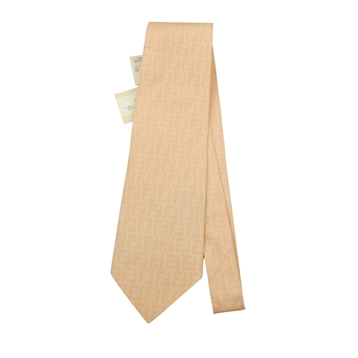 a16577 5 Fendi Tie Silk Light Pink Zucca Pattern Italy (US Import Tax Included) มุมที่ 5