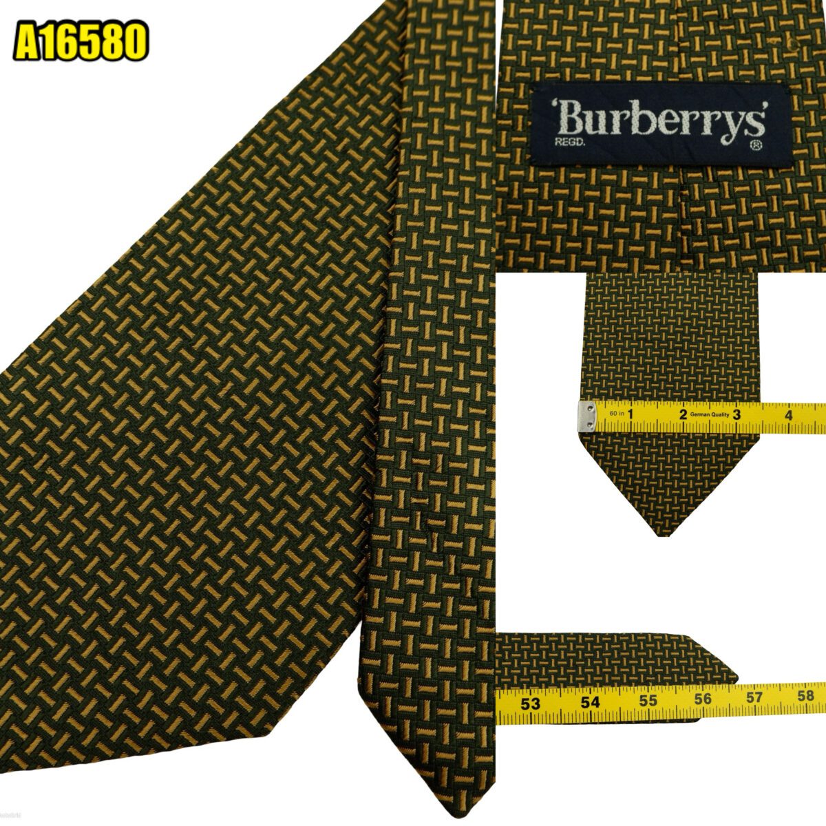 created by photogrid Burberry Tie Silk Brown Geometric Japan (US Import Tax Included) มุมที่ 1