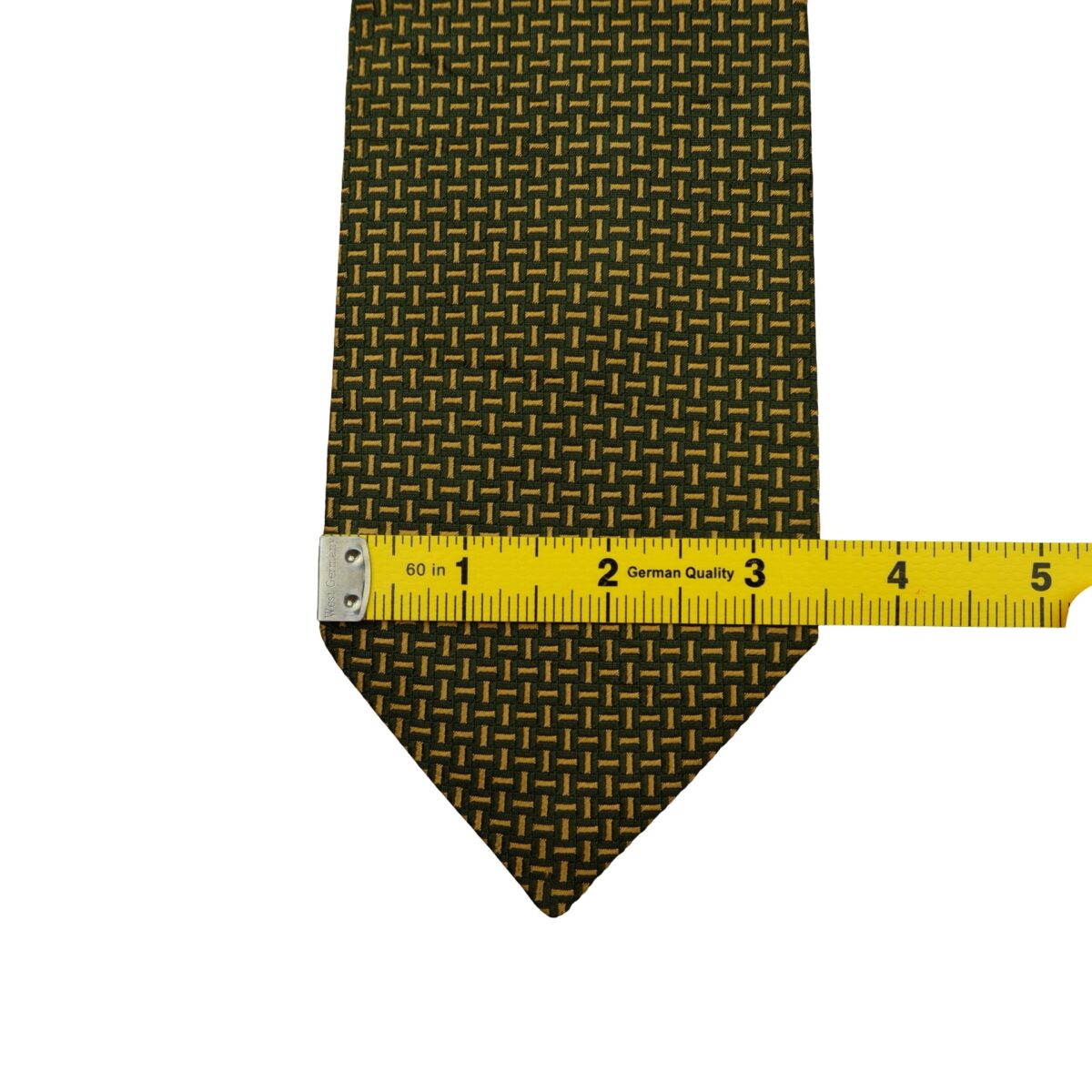 a16580 12 Burberry Tie Silk Brown Geometric Japan (US Import Tax Included) มุมที่ 12