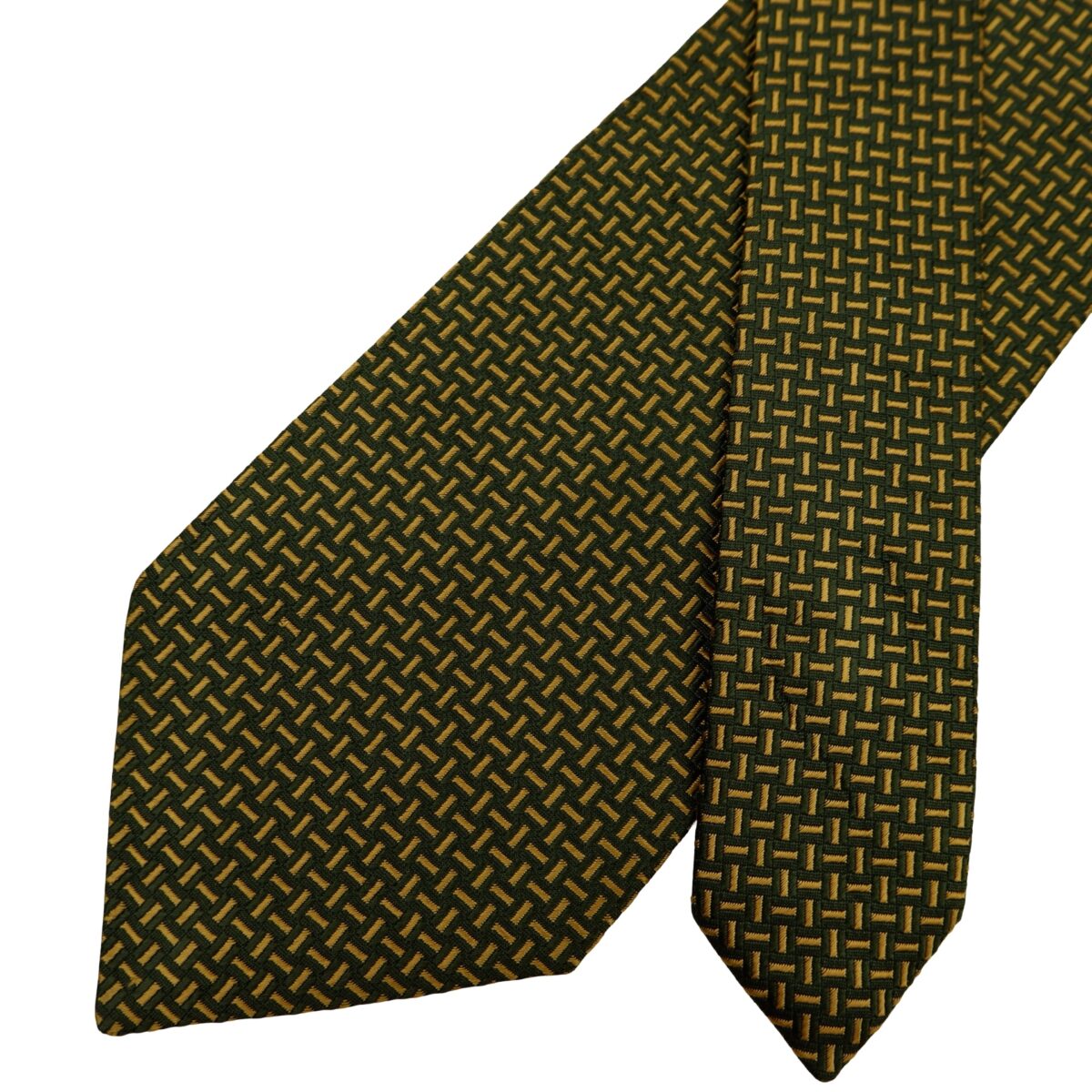 a16580 2 Burberry Tie Silk Brown Geometric Japan (US Import Tax Included) มุมที่ 2