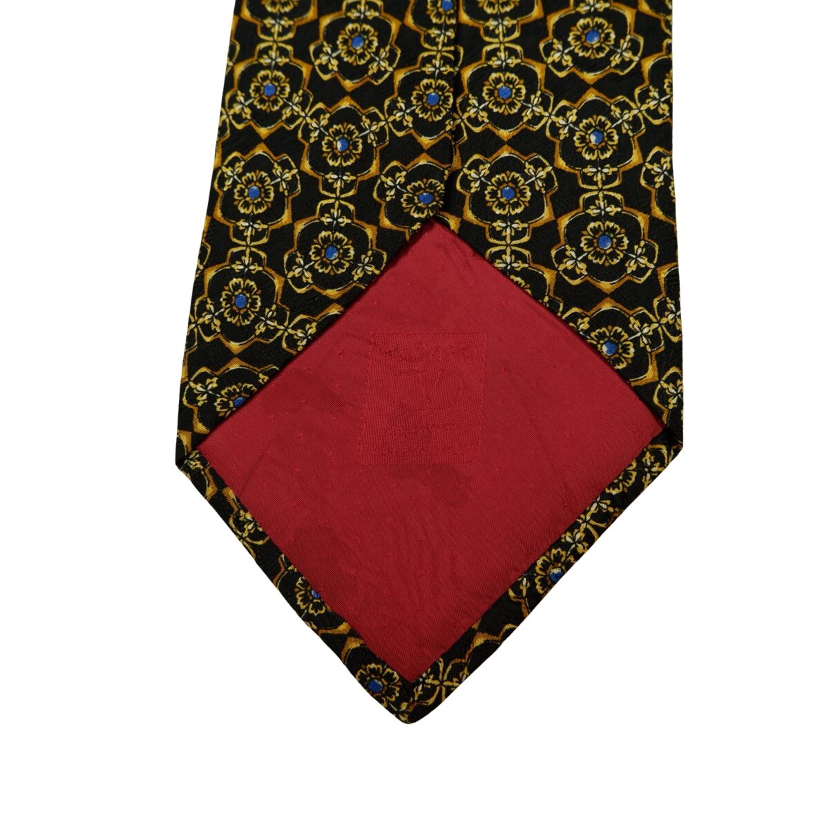 a16587 8 Valentino Tie Silk Black Abstract Pattern Italy (US Import Tax Included) มุมที่ 8