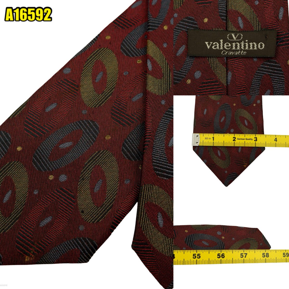 created by photogrid Valentino Tie Silk Brown Abstract Pattern Korea (US Import Tax Included) มุมที่ 1