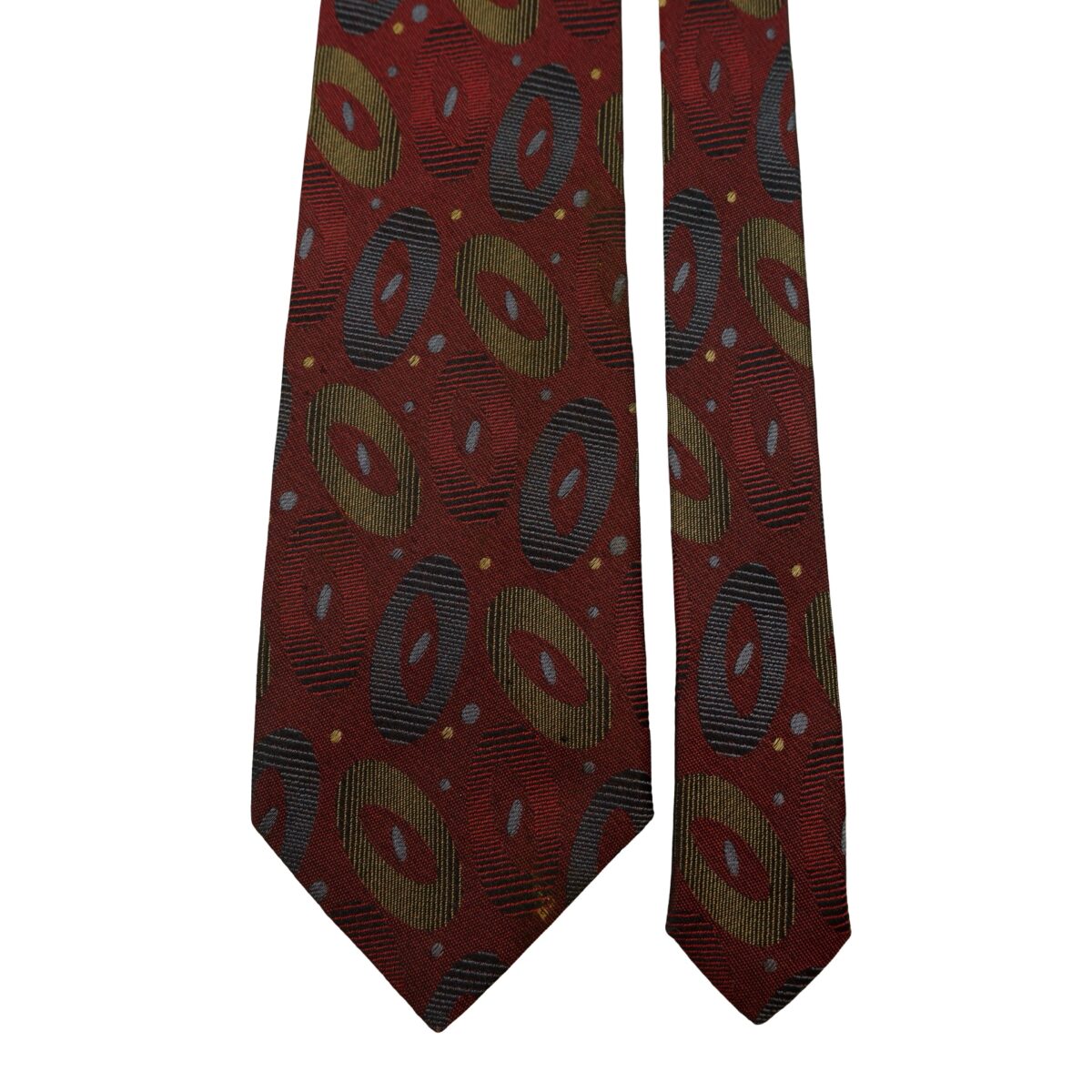 a16592 3 Valentino Tie Silk Brown Abstract Pattern Korea (US Import Tax Included) มุมที่ 3