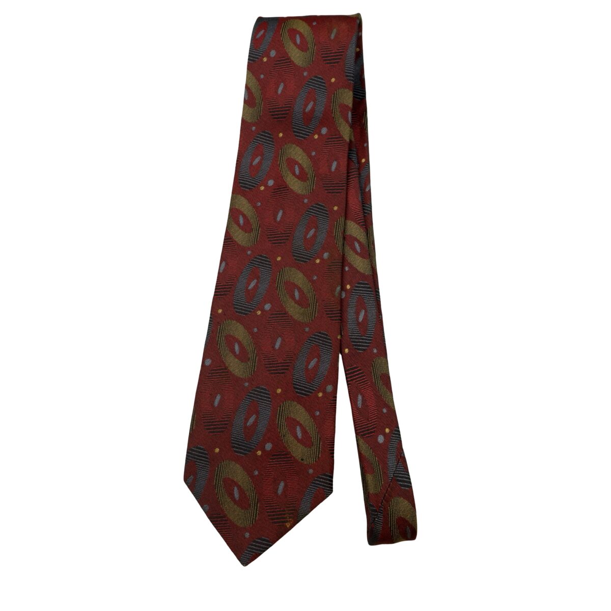 a16592 5 Valentino Tie Silk Brown Abstract Pattern Korea (US Import Tax Included) มุมที่ 5