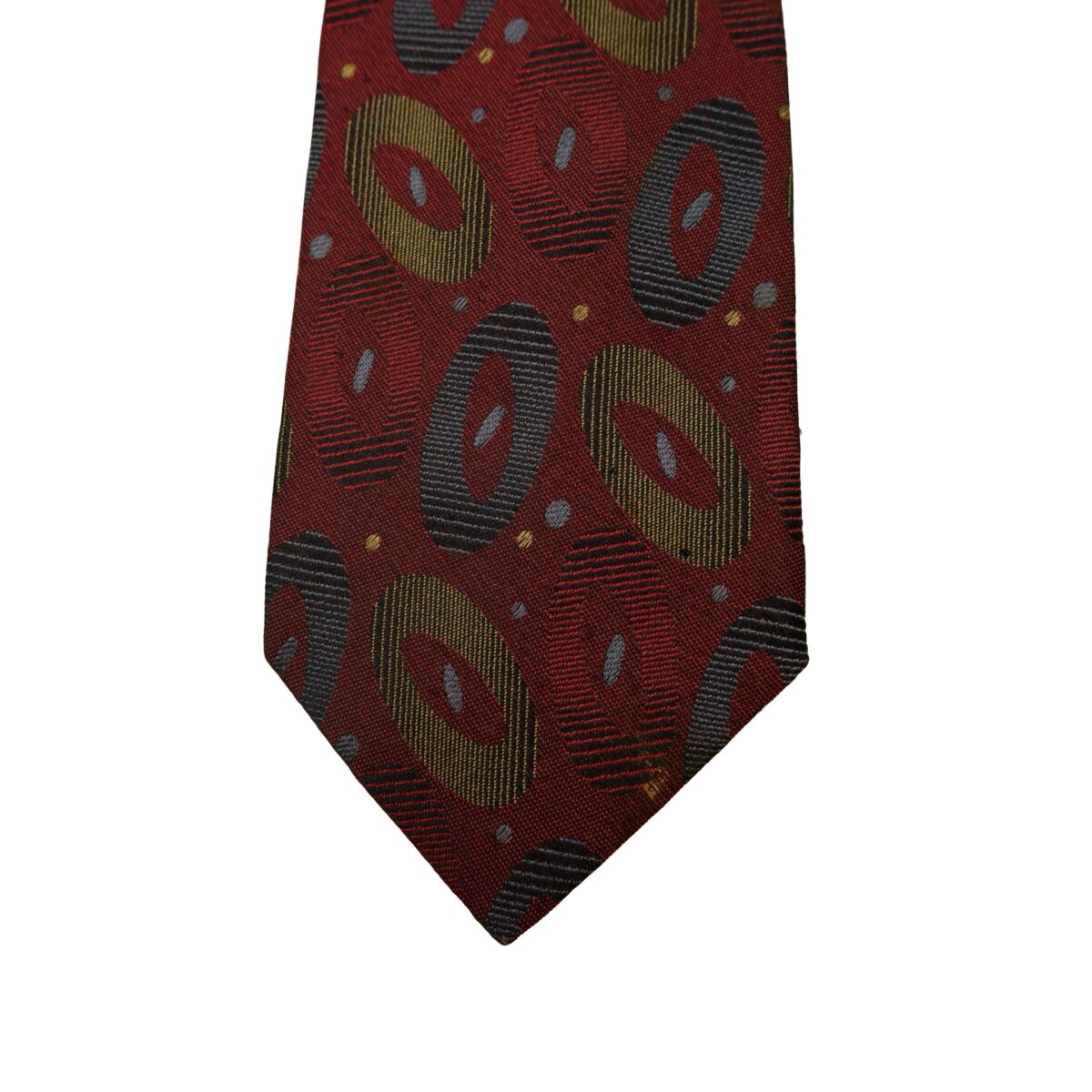 a16592 6 Valentino Tie Silk Brown Abstract Pattern Korea (US Import Tax Included) มุมที่ 6