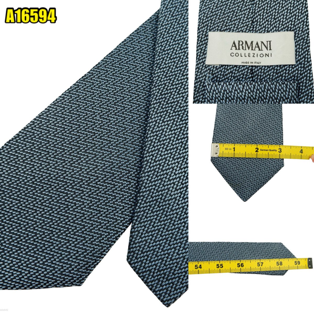 created by photogrid Armani Collezioni Tie Silk Blue Italy (US Import Tax Included) มุมที่ 1