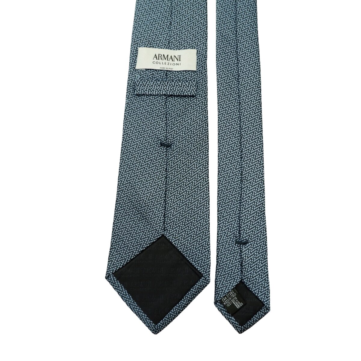 a16594 4 Armani Collezioni Tie Silk Blue Italy (US Import Tax Included) มุมที่ 4