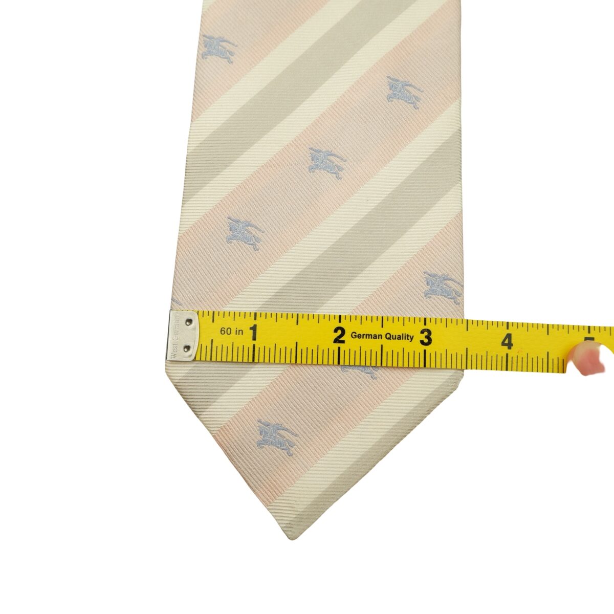 Burberry Tie Silk Pink Gray Stripe Italy (US Import Tax Included) | mesabb clothing Burberry Tie Silk Pink Gray Stripe Italy (US Import Tax Included) มุมที่ 12