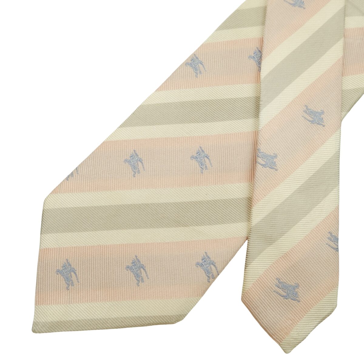 Burberry Tie Silk Pink Gray Stripe Italy (US Import Tax Included) | mesabb clothing Burberry Tie Silk Pink Gray Stripe Italy (US Import Tax Included) มุมที่ 2