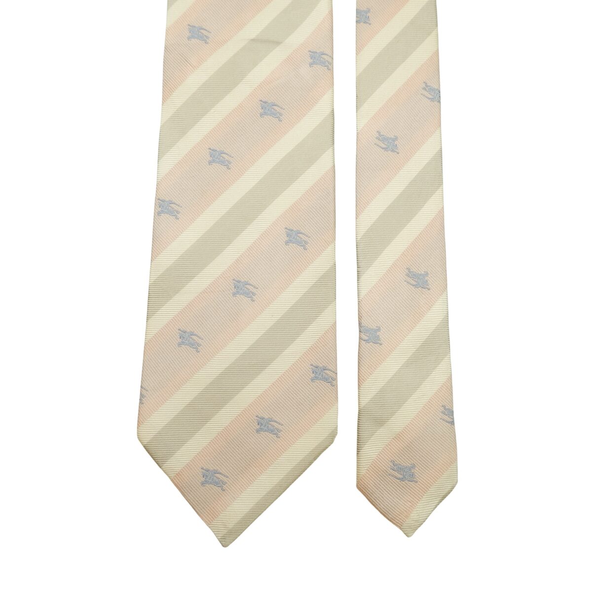 Burberry Tie Silk Pink Gray Stripe Italy (US Import Tax Included) | mesabb clothing Burberry Tie Silk Pink Gray Stripe Italy (US Import Tax Included) มุมที่ 3