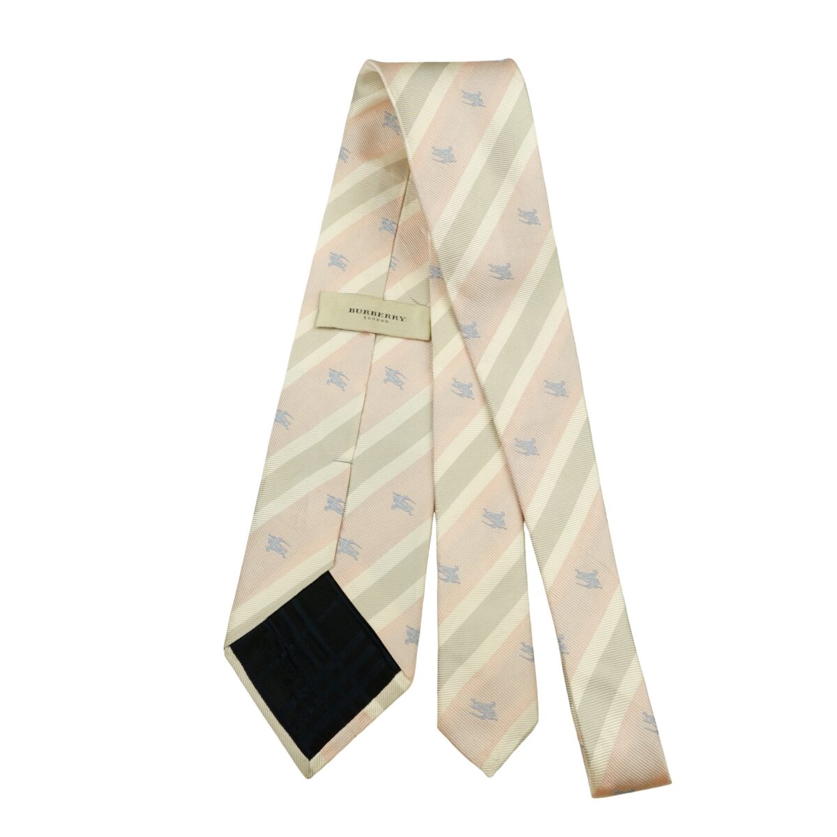 Burberry Tie Silk Pink Gray Stripe Italy (US Import Tax Included) | mesabb clothing Burberry Tie Silk Pink Gray Stripe Italy (US Import Tax Included) มุมที่ 7