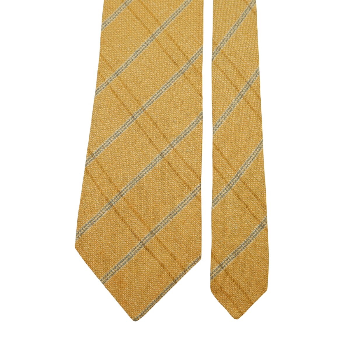 a16600 3 Burberry Tie Silk Linen Brown Check England (US Import Tax Included) มุมที่ 3